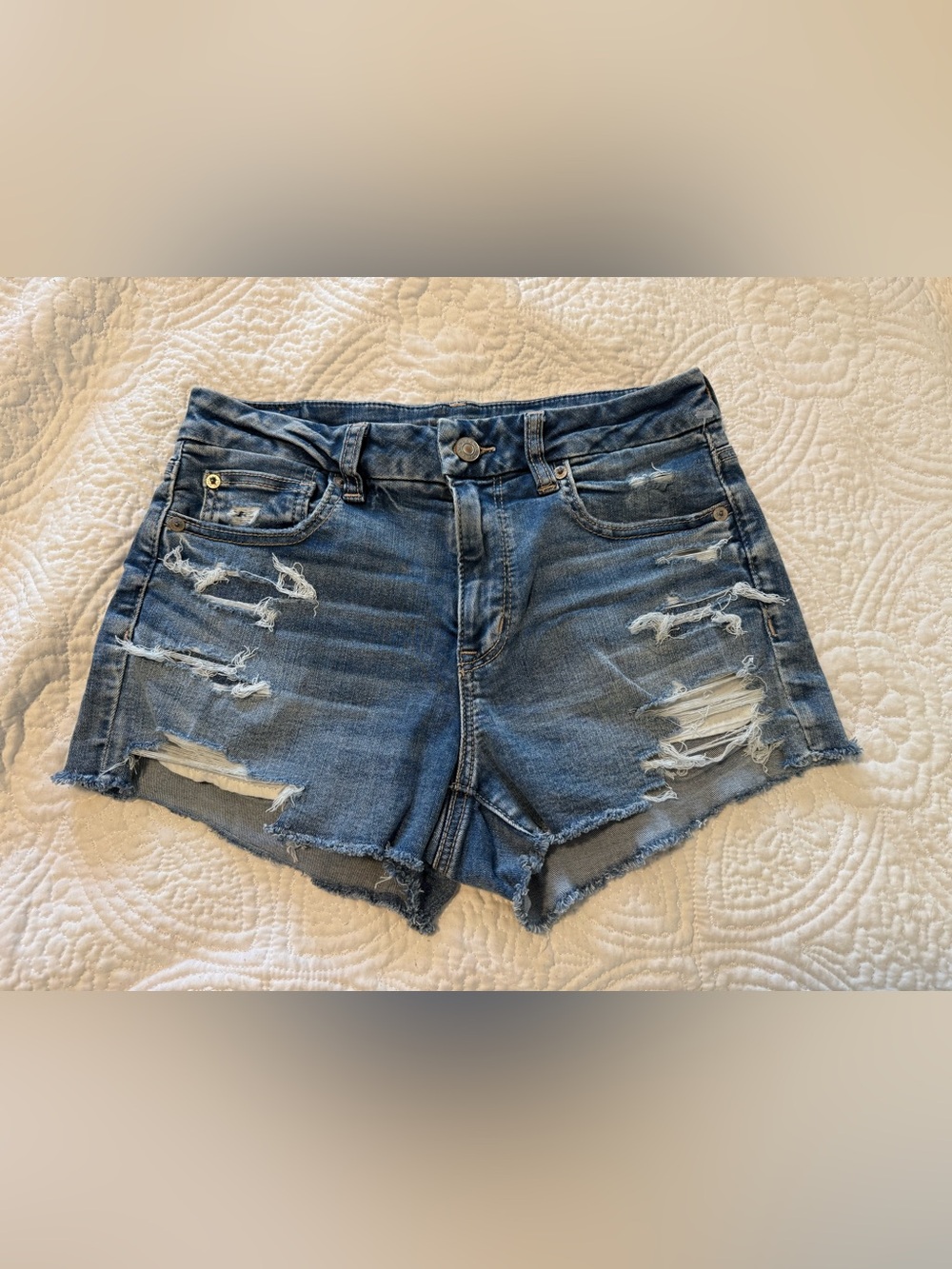 American Eagle Curvy High-Rise Shortie Shorts